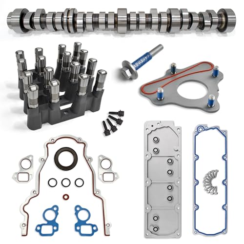 NON AFM/DOD 5.3 Camshaft Lifter Kit Fit for 2007-2013 Chevy Avalanche Silverado 1500 Tahoe Trailblazer, GMC Sierra Yukon Envoy, Buick SAAB Isuzu, w/Thrust plate & Valley Cover Gasket #12598832