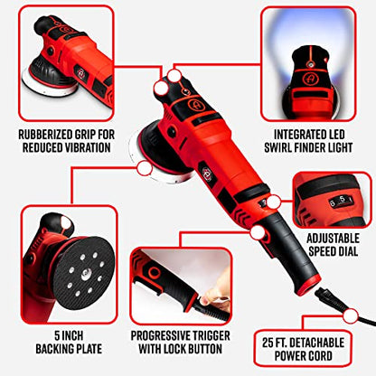 Adam's Polishes SK Pro 15mm Car Polisher - Professional Buffer Polisher For Car Detailing | Use W/Car Polish, Polishing Compound, or Car Scratch Remover | Car Wash Clay Bar Ceramic Coating - size: 15mm Polisher (1 Item)
