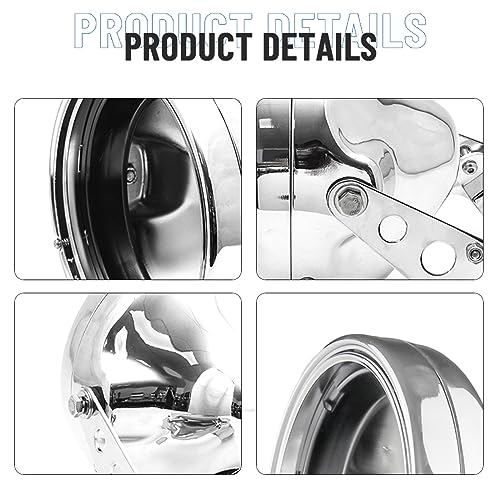 SKTYANTS 7 Inch Motorcycle Headlight Housing Bucket Chrome