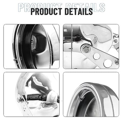 SKTYANTS 7 Inch Motorcycle Headlight Housing Bucket Chrome