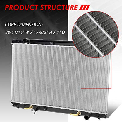 Auto Dynasty 2454 Radiator for 2001-2007 Toyota Highlander 2.4L AT/MT - color: 01-07 Highlander 2.4L AT/MT
