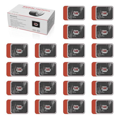 SUNSOUL 20Pcs Radial Tire Patches, 3.15" x 2.56" Heavy Duty Tire Patches - size: 3.15*2.56