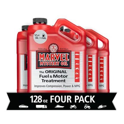 Marvel Mystery Oil Original Motor Treatment, 128 oz. (Pack of 4) - size: 128 Fl Oz (Pack of 4)