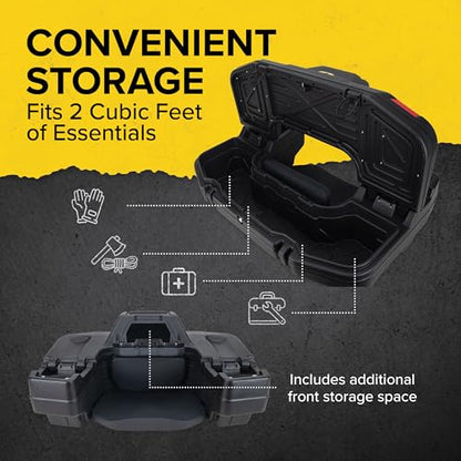 Black Boar ATV Rear Storage Box & Lounger Seat, 66014 - style: Deluxe Lounger W/ Rear Storage