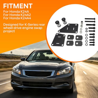 RWD Motor Mount Kit Fit for Honda K24A K24A2 K24A4 Engine Swap