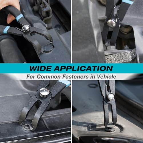 DURATECH Push Pin Pliers Set with 30 Degree and 80 Degree Offset Jaws