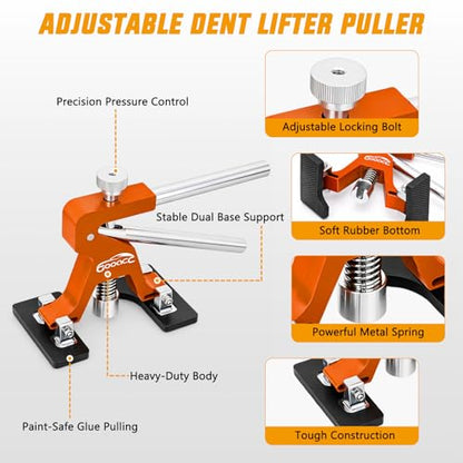 GOOACC 45 PCS Car Dent Puller Paintless Dent Repair Kit Trim Removal Tool - color: 45PCS Dent Puller Kit