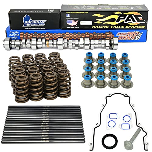 Sloppy Mechanics Stage 1 Camshaft, Kit Includes PAC 1219 Springs, Seals, Gaskets and Pushrods 4.8 5.3 5.7 6.0 6.2 LS LS1 LS2 LQ4 LQ9 Elgin 1838-P - size: Camshaft, Springs, Seals, Gaskets and Pushrods