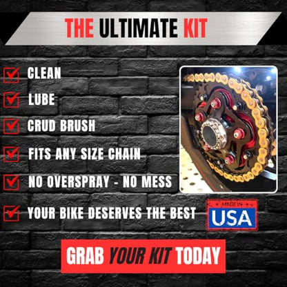 Moto Chain-Mate - The Ultimate Motorcycle Chain Cleaning and Lubrication Kit !