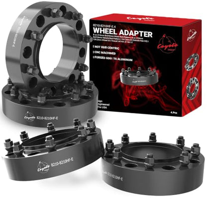 Wheel Accessories Parts 2 Pcs Hub Centric Wheel Spacers 8 on 210mm 2.00 Inch Thick 154.2mm Hub M14x1.5 14x1.5 Thread Stud Fits Chevrolet Silverado GMC Sierra 3500HD (Dually - Front Only) - size: With Lip, style: 2.00" Alum (4 Pack)