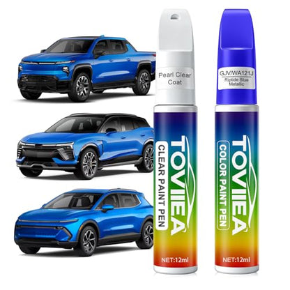 Riptide Blue Metallic(GJV/WA121J) Touch Up Paint for Chevrolet - color: (GJV/WA121J)Riptide Blue Metallic for 2026 Silverado/2025 Silverado/2026 Silverado EV/2025 Silverado EV/2024 Equinox/2026 Equinox EV/2025 Equinox EV/2024 Blazer/2026 Blazer EV/2025 Bl