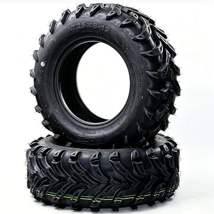 Set of 2 Off-Road 25X8-12 ATV/UTV Tires - size: 25x8-12, style: Pattern 137