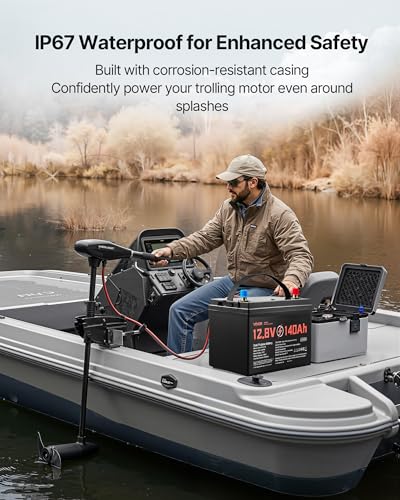 VEVOR 12V 140Ah LiFePO4 Dual Purpose Battery, 1000CCA BCI Group 31 Deep Cycle & Starter Lithium Battery, Built-in Smart BMS, Automotive Start-Stop for RV, Marine, Trolling Motor, Car & Engine Starting - style: Group 31 140Ah 1000CCA