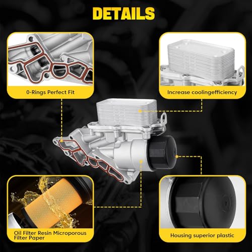 Aluminum Oil Cooler Filter Housing Compatible with 2006-2012 Mercedes Benz