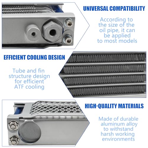 Motorcycle Engine Oil Cooler,Universal Engine Oil Cooling Kit for ATV Pit Bike Motorbike,Dirt Bike Oil Cooler Cooling Engine Radiator Kit Universal for 70cc 110cc 125cc 140cc Motorcycle - color: Blue