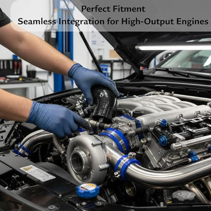 2 Inch / 51mm 90 Degree Silicone Elbow Hose – Extended Leg Design, True 102mm Length, 5.5mm Thickness – High Temp 4-Ply Black Coupler for Turbo, Intake, Radiator Pipe - size: 2 Inch / 51mm