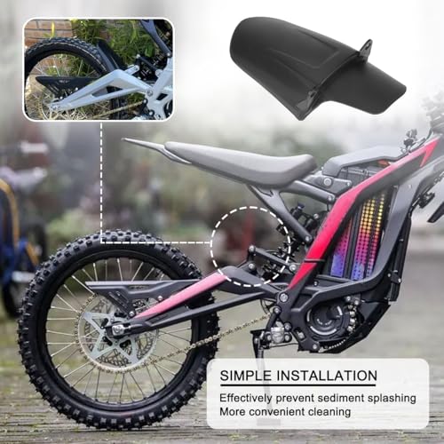 Sur Ron Rear Shock Fender Absorbing Mudguards Protector for Light Bee/Sur-Ron/Surron X/Surron S / X160 / X260 Motorcycle Dirt Bike Black - style: Rear Shock Fender