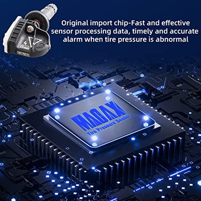 433MHz 4Pcs Tire Pressure Monitoring System Sensor (TPMS) Snap-in Replacement for 13598773 13589601 13540602 13589256 - color: TPMS-13598773