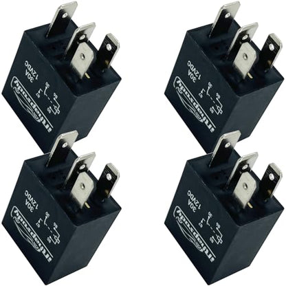 12VDC 30A 4-pin Multi-Purpose Starter Relay, Automotive Replacement Relay - size: 4-pin: 4pcs