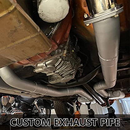 A-KARCK Exhaust 90 Degree Tube 2.25" OD, 304 Stainless Steel Exhaust Pipe Mandrel Bend, Custom Your Own Exhaust System - size: 2.25", style: 90 Degree