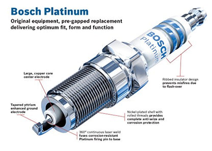 BOSCH 6712 OE Fine Wire Platinum Spark Plug - Single - style: 1Pk