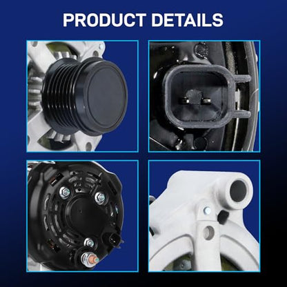 BDELI 11570N New Alternator Fit for Chrysler 11-16 Town & Country V6 3.6L - size: 11570N
