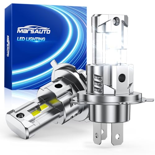Marsauto H4/9003 Light Bulbs, 40,000LM 600% Ultra Brighter, Pack of 2 - size: M1L H4/9003