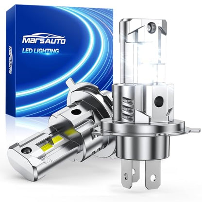 Marsauto H4/9003 Light Bulbs, 40,000LM 600% Ultra Brighter, Pack of 2 - size: M1L H4/9003