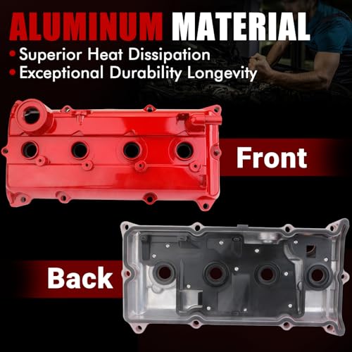 MITZONE Aluminum Valve Cover Compatible with NISSAN Altima Sentra SE-R SE-R SpecV 2.5L L4 - Gas 2002-2006 - color: 004-003ALU