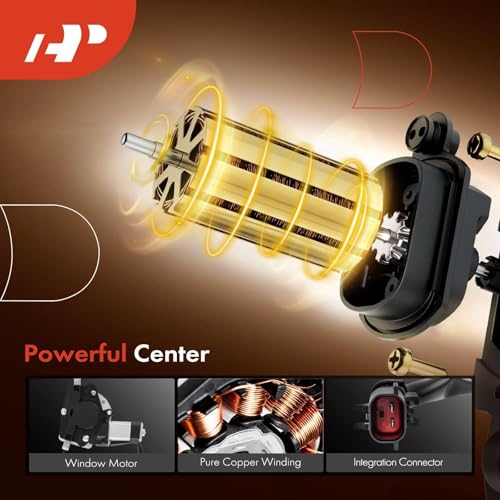 A-Premium Front Driver Side Power Window Regulator with Motor Assembly - size: Front Driver Side