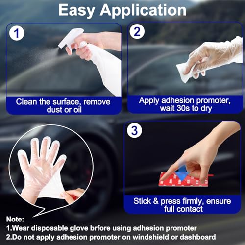 24Pcs Adhesion Promoter Wipes for Double Sided Tape, High Bond Adhesive Primer for Automotive ABS Plastic, Molding Tape, Car Spoiler, Exterior Trim, Vinyl Wrap Edges & Decals