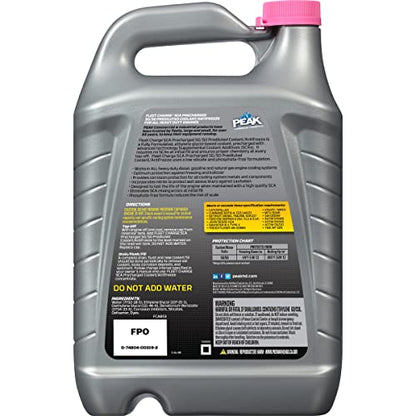PEAK Fleet Charge SCA Precharged 50/50 Prediluted Antifreeze and Coolant for All Heavy Duty Engine Cooling Systems, 1 Gal. - size: 50/50
