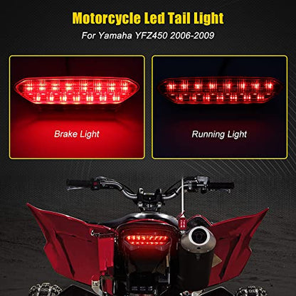YFZ450 LED Tail Light Brake Rear Light for ATV 2006-2009 Yamaha yfz 450(Smoked 1pcs)