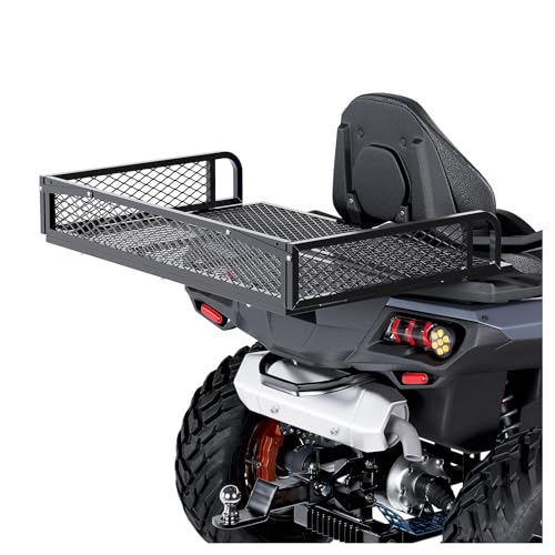 KUAFU Rear Cargo Basket Universal ATV UTV Black Steel Storage Rack Rear - size: Rear