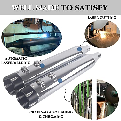 Slip on Mufflers for Harley Davidson Triglide 2009-up Models Slip Ons Updating, Make a Statement With Enhanced Appearance