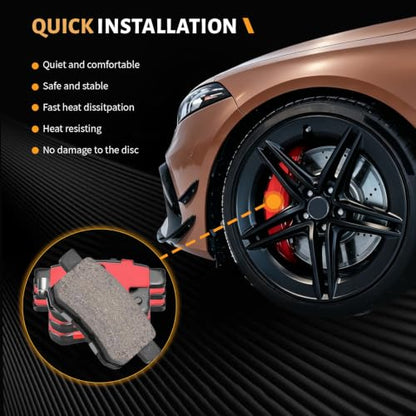 D1336 Rear Ceramic Brake Pads Kit Fit For Acura TSX 2009-2014, For Honda Accord 2008-2017 - style: HZ1336H