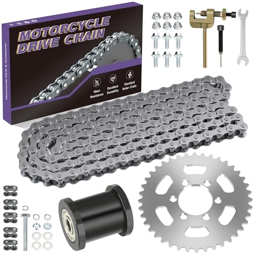 40 Tooth Sprocket 37mm Bore with 35 Chain for CT100U DB30 Mini Bike - color: silver sprocket 40T