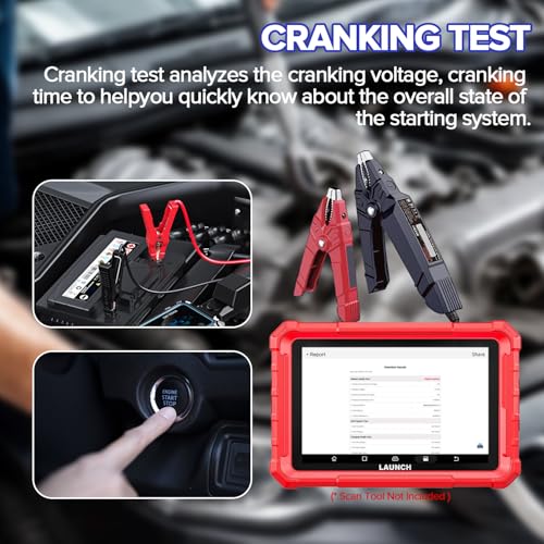 2026 Launch Upgraded BST360 6V 12V Car Battery Tester, Bluetooth Battery Load Tester Charging Cranking System Analyzer for Android/iPhone/Launch X431, 100-2000 CCA Alternator Tester Voltmeter