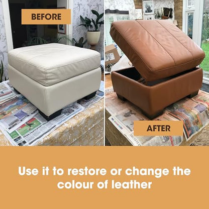 Furniture Clinic Leather Repair Paint, Color and Finish, Dark Grey - color: Dark Grey, size: 50ml / 1.7oz