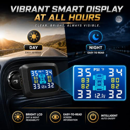 Marcala Plug-in TPMS V2.0 Tire Pressure Monitor System Set of 4 TPMS