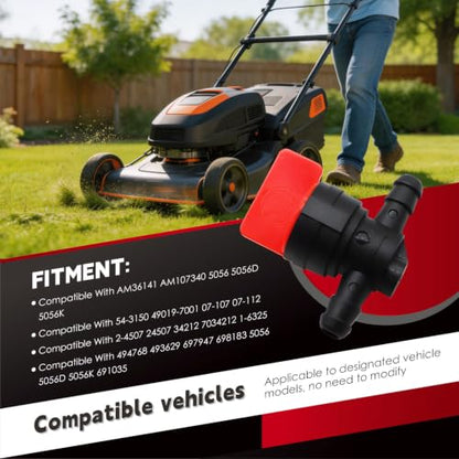 Nakkaa 1/4" Fuel Filter Shut Cut Off Compatible With Mowers Garden Machines