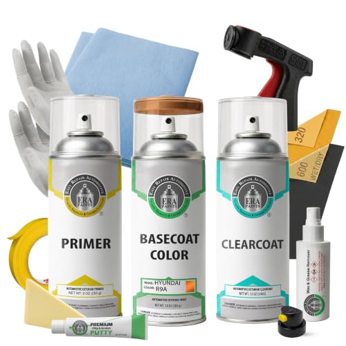 ERA Paints - R9A - Vitamin C Metallic for HYUNDAI Exact OEM Color Match Automotive Touch Up Paint for Cars - Spray Paint with Premium Spray Nozzle - Pro Kit - Made in USA - style: Spray - Pro Kit
