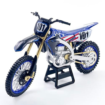 OEVTVR Dirt Bike Motorcycle Model – 1:12 Scale Diecast No. 101 Motocross Motorbike with Realistic Details, Alloy Body, Display Gift for Enthusiasts