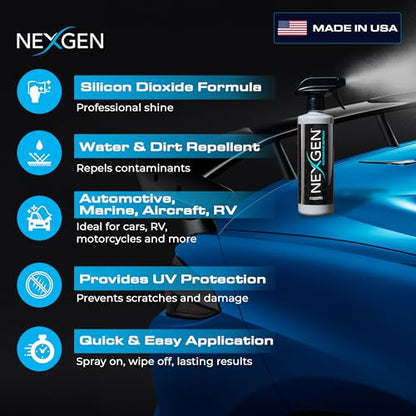 Nexgen - Ceramic Spray - Ceramic Coating for Cars - Better than Wax - 16 oz - size: 16 Ounce (Pack of 1)