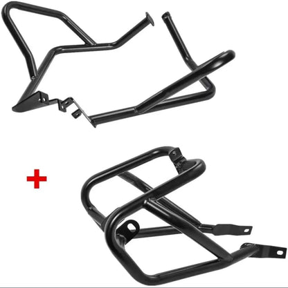 Motorcycle Steel Highway Cage Crash Bar Engine Guard Bumper Frame Falling Protector for Ka-wasaki Versys 650 Versys650 KLE650 KLE 650 15 16 17 18 19 20 21 2015-2021 (Full Set)