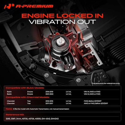 A-Premium Engine Motor and Transmission Mount Kit, with Torque Strut Mount