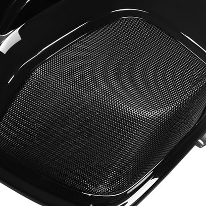 TCMT Hard Saddlebag W/ 5 x 7" Speaker Lids Fits For Harley 2014-2024 Touring Road King Road Street Electra Glide Ultra-Classic FLT FLHT FLHTCU FLHRC - color: Chrome Latches, size: Standard(5x7 Speaker Lid)