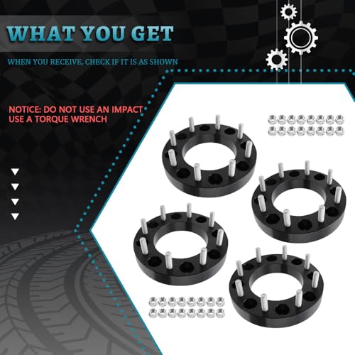 IRONTEK 8x200mm Wheel Spacers Compatible for Ford F350 2005-2025 Super Duty DRW, for Ram 3500 2019-2025 DRW, 8x6.5 Wheel Spacer 1.5 inch Thread Pitch M14x1.5 Hub Bore 142mm 4PCS - size: 8x200-4PCS