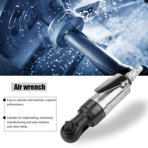 Pneumatic Air Ratchet Wrench, Square Drive Professional Tool, Lever Control, Lightweight and Compact, Ideal for Tight Spaces, Suitable for Shipbuilding, Machinery, Auto Industry (1/4) - size: 1/4