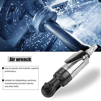 Pneumatic Air Ratchet Wrench, Square Drive Professional Tool, Lever Control, Lightweight and Compact, Ideal for Tight Spaces, Suitable for Shipbuilding, Machinery, Auto Industry (1/4) - size: 1/4